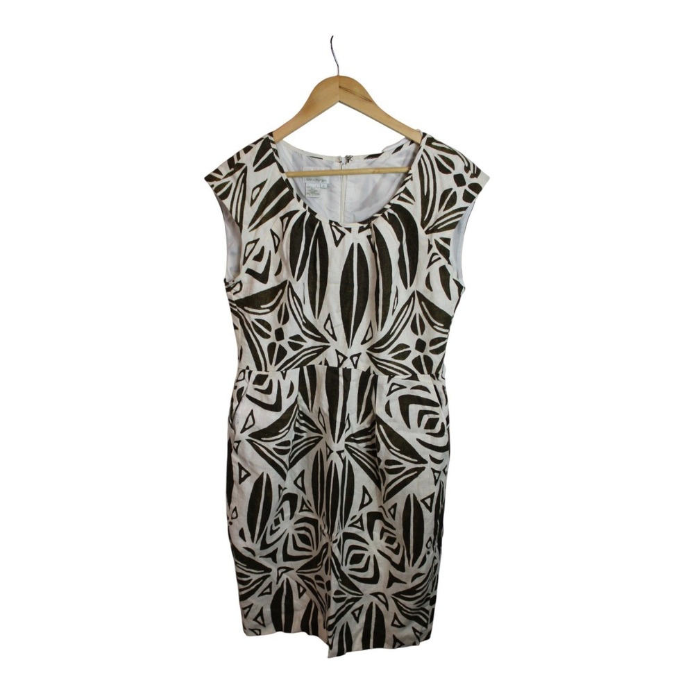 DONNA MORGAN Linen Dress Cap Sleeve SIZE‎ 10 Pockets